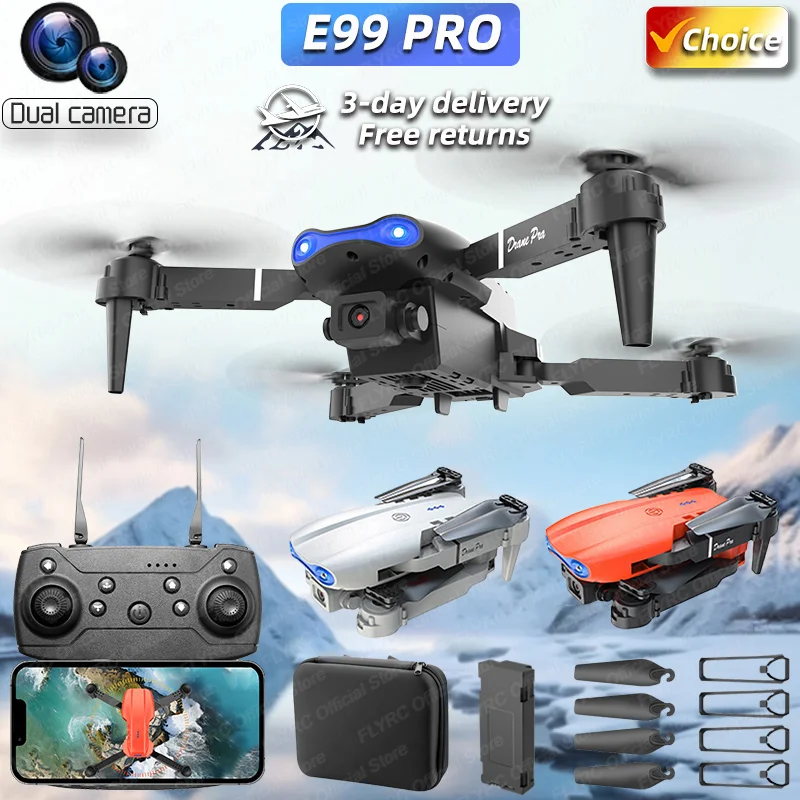 Drone Camera Wide Angle - Mini helicóptero RC plegable E99Pro, Dron