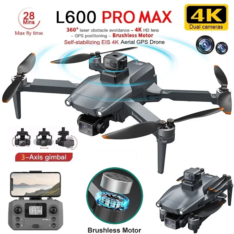 Drone Camera 4K - L600 PRO MAX GPS Drone profesional