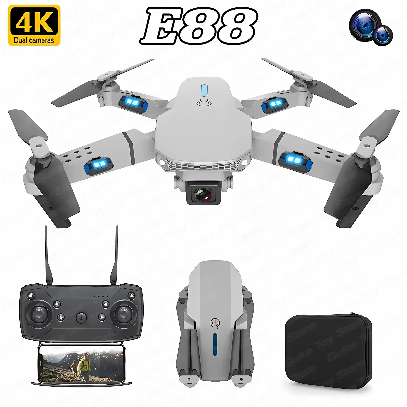 E88 Pro WIFI FPV Drone gran an - Drone Camera 4K reseña y precio
