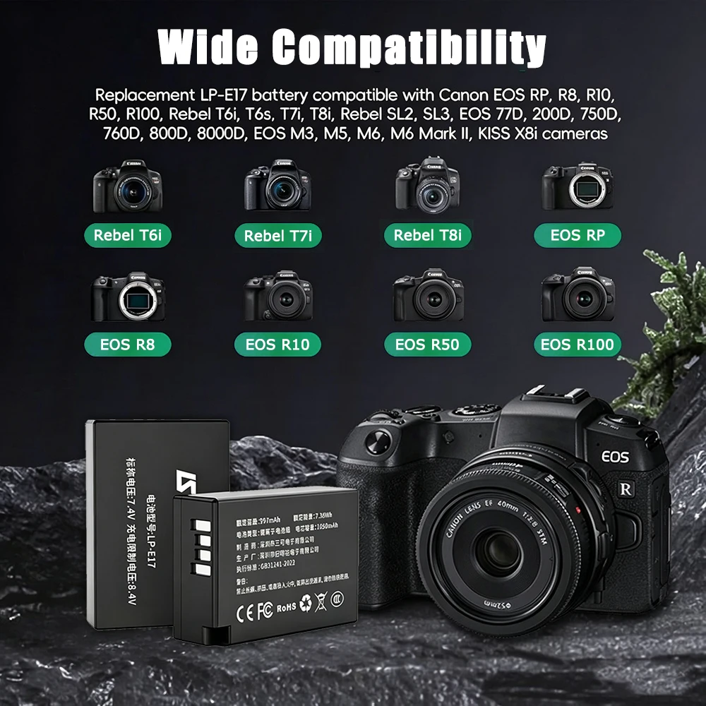 Batería LP-E17 para Cámaras Ca - Canon Camera Eos R8 reseña y precio