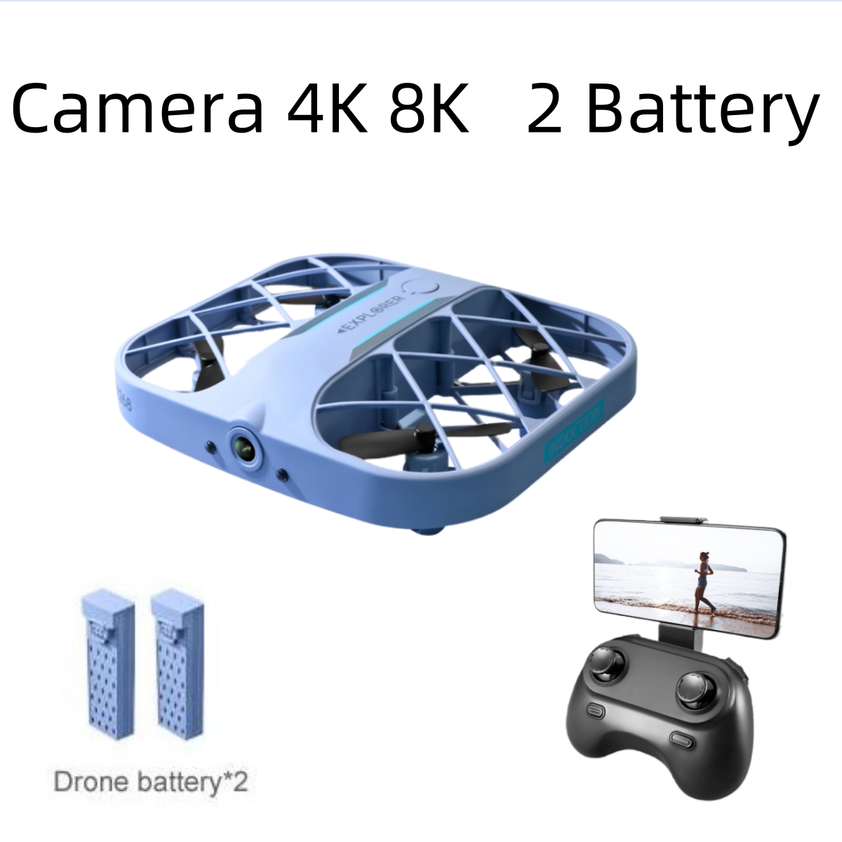 Dron JJRC H107 FPV RC con 2 Ba - Drone Camera 4K reseña y precio